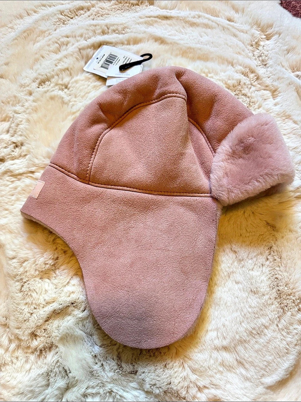 UGG Kids Small Women’s Shearling Trapper Hat Pink Small/Medium
